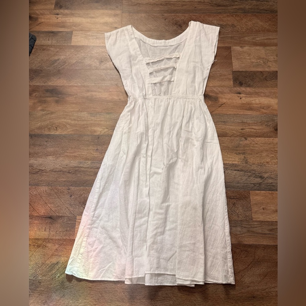 ❌❌sold❌❌Elegant White Midi Dress for Women - Picture 2 of 2